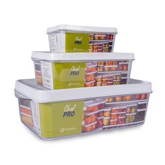 Kit-3-Potes-Retangulares-Chef-Pro-Paramount-525|1600|3380-ml